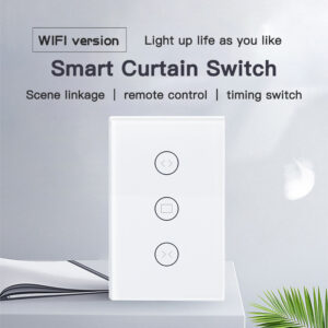 Tuya smart wifi+Bluetooth dual-mode smart curtain switch US standard - 2 Pack